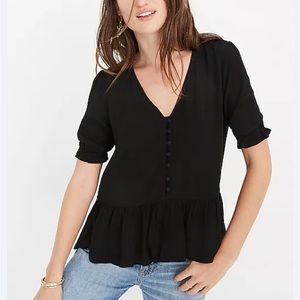 Madewell Courtyard Ruffle-Hem Top